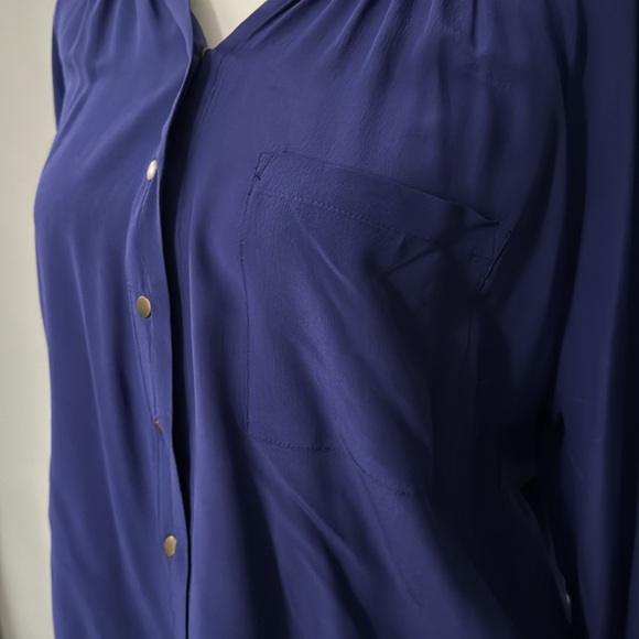 Greylin Purple/Dark Blue Blouse- Medium - Picture 2 of 5